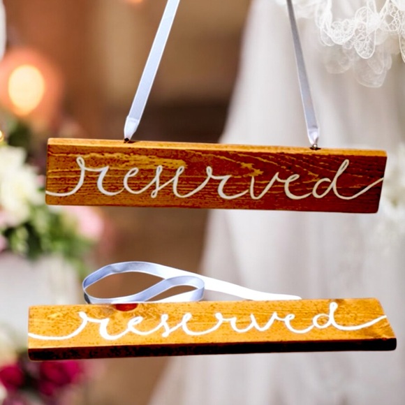 Set of 2 Wooden Reserved Signs - Picture 10 of 16